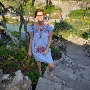 Nativa Mexican Dress Embroidery Size Large